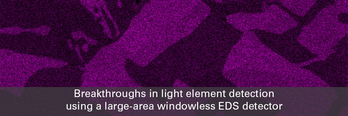 Breakthroughs in light element detection using a large-area windowless EDS detector
