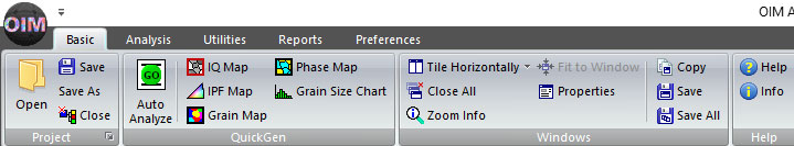 Basic ribbon bar with Auto Analyze button for one-click analysis.