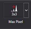 Max Pixel button in the Mapping ribbon in the EDAX APEX software.