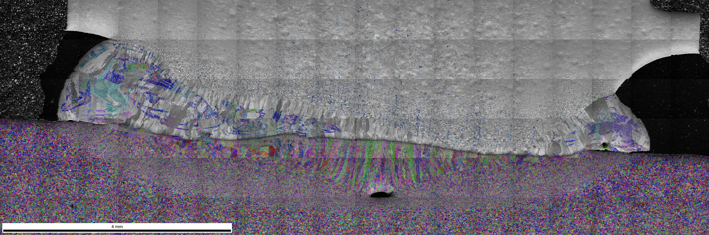 An IPF on PRIAS center map showing only the ferrite phase.