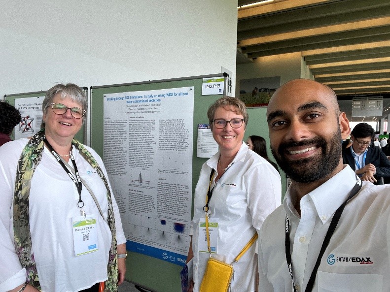 Dr. Michaela Schleifer, Birthe Reisse, and Ray Chaudhury enjoying the posters sessions at MC.