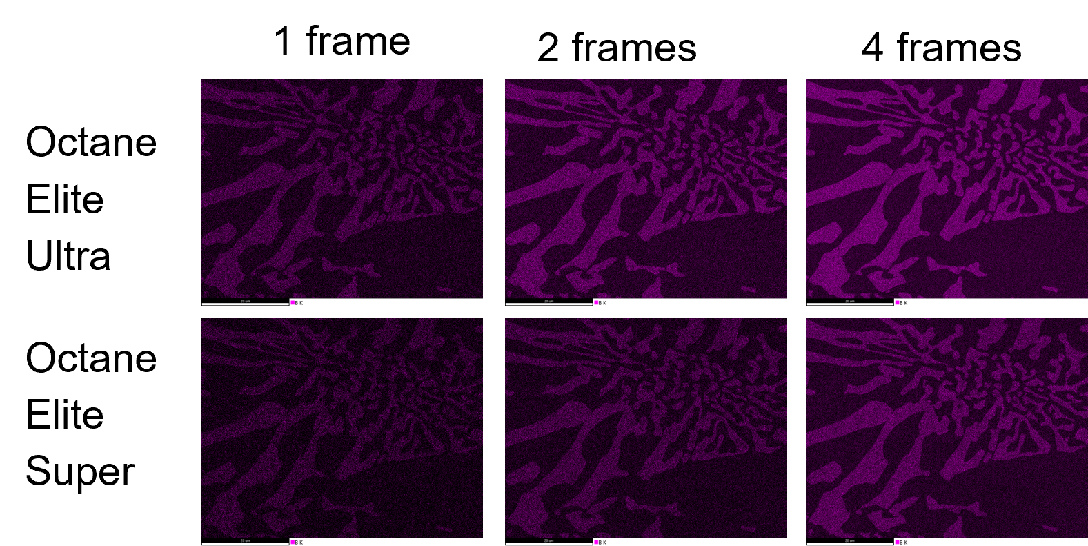 Element map of boron under 3 kV.