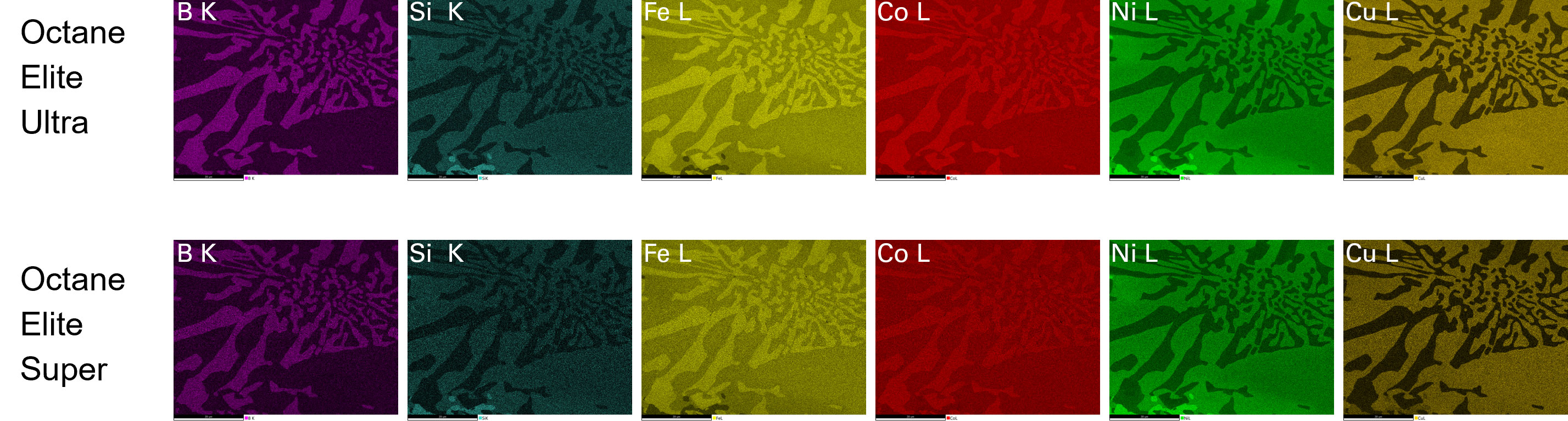 Element maps of elements under 3 kV.